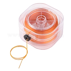 丸い弾性クリスタルストリング  弾性ビーズ糸  ストレッチブレスレット作り用  オレンジ  0.8mm  約98.43ヤード（90m）/箱