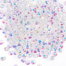 ガラスラインストーンフラットバックカボション  ネイルアートの装飾の付属品  ダイヤモンド  クリスタルAB  ss16  3.8~4x1.5mm  約1440個/袋