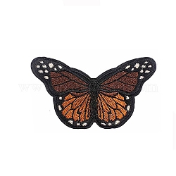 Schmetterlingsapplikationen, EDV-Sticktuch Eisen auf Flecken, Kostüm-Zubehör, Sienaerde, 45x80 mm