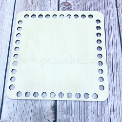 Fondo de bolsas de ganchillo de madera, para accesorios de fondo de bolsa, cuadrado, crema, 10~30x10~30 cm, 5 PC / sistema