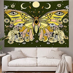 Tapiz de pared de poliéster de setas, Tapiz trippy rectangular para pared dormitorio sala de estar, patrón de mariposa, 1300x1500mm