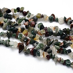 Natural Indian Agate Beads Strands, Chips, 3~5x3~5mm, Hole: 1mm, about 31.5inch