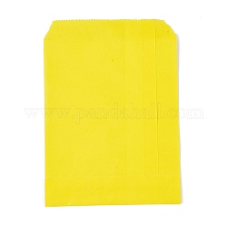 Bolsas de papel kraft ecológicas, bolsas de regalo, bolsas de compra, Rectángulo, amarillo, 18x13x0.02 cm