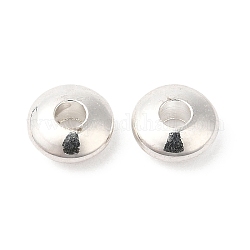 Perline in ottone,  cadmio& piombo libero, rondelle, placcato di lunga durata, argento, 5x2mm, Foro: 1.6 mm