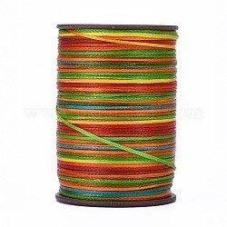 平らなワックス糸ストリング  マイクロマクラメコード  革縫い用  カラフル  0.8mm  約109.36ヤード（100m）/ロール
