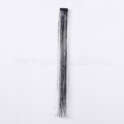 Mode Damen Haarschmuck, mit Pet & Braid Nylon Metallic Cord Haar Perücken, Schwarz, 500x35 mm