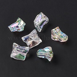Perles en acrylique transparente, couleur ab , pépites, clair ab, 20.5x18x17mm, Trou: 2.8mm