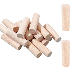 Nbeads 20 pz bastoncini artigianali in legno di faggio, bastoncini di legno rotondi, per la costruzione di modelli fai da te artigianato in legno decorazione del giardino di casa, Burlywood, 5.1x1.5cm, 20 pc
