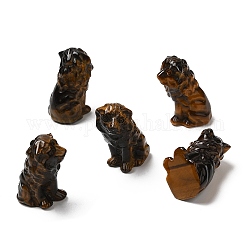 Decorazioni naturali per esposizione di sculture di occhi di tigre, per scrivania da casa, ferro, 33.5~35x19~20.5x21~23mm