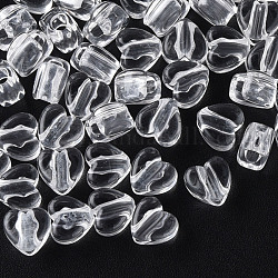 Perles en acrylique transparente, cœur, clair, 8x8.5x5.5mm, Trou: 2.5mm, environ 2030 pcs/500 g