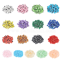 ARRICRAFT DIY Jewelry Making Kit, Including 550Pcs Round Evil Eye Resin Beads, 600Pcs Glass Seed Beads, Mixed Color, 1150Pcs/box