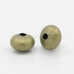 Perles séparateurs en fer, rondelle, bronze antique, 8x5mm, Trou: 2mm