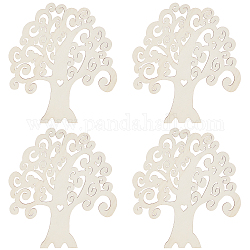 Recorte de madera del árbol genealógico, forma de árbol de madera en blanco para manualidades de diy, trigo, 200x180x2.5mm, 2 PC / sistema