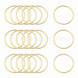 Ion Plating(IP) 304 Stainless Steel Linking Ring, Nickel Free, Round Ring, Golden, 10x0.8mm