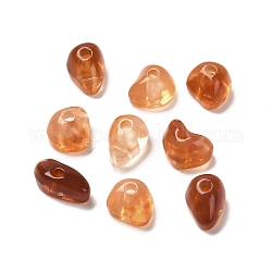 Perles en acrylique transparente, pépites, chocolat, 6~8.5x4.5~6x4~4.5mm, Trou: 1.6mm, environ 4165 pcs/500 g