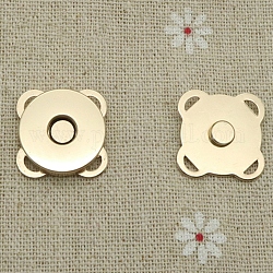合金磁気ボタンスナップマグネットファスナー  花  布や財布作りに  ローズゴールド  18mm2個/セット