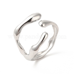 304 кольцо из нержавеющей стали на запястье, ответвительное кольцо для женщин, цвет нержавеющей стали, 3.5~16 мм, внутренний диаметр: размер США 6 3/4 (17.1 мм)