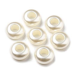 Perles en ABS imitation nacre, rondelle, 11x5.5mm, Trou: 5mm