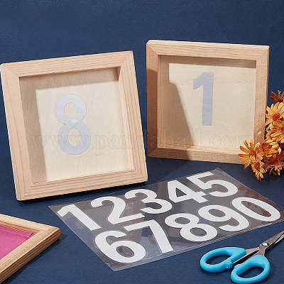 Самоклеящиеся светоотражающие наклейки для почтовых ящиков № 0~9 для домашних животных DIY-WH20010-26A-01-1