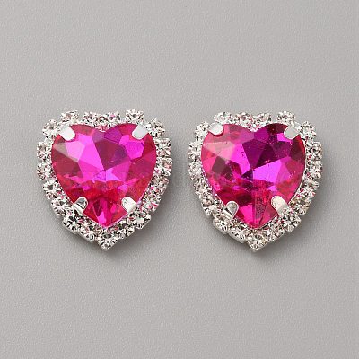 Сердце пришиваем стеклянными стразами DIY-WH0032-97B-01S-1