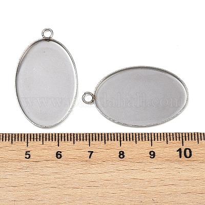 Подвеска-кабошон из нержавеющей стали 304 STAS-K148-03-1