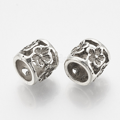 Сплавочные овальные бусины тибетского стиля  PALLOY-Q313-46-1