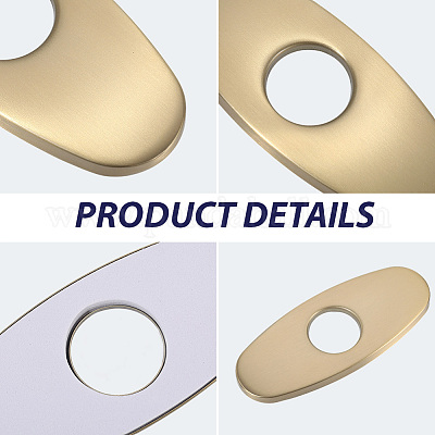 Овальные заглушки для отверстий под смесители из нержавеющей стали STAS-WH20001-18A-G-1