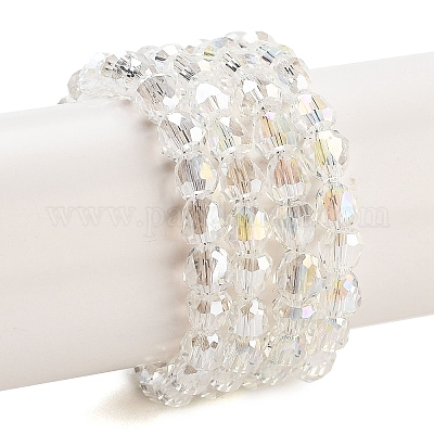 Стеклянные бусины с гальваническим покрытием &nbsp;EGLA-D030-T4mm-B02-1