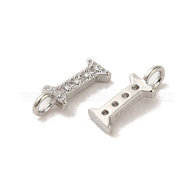 Буквица латунные микро проложить кубического циркония подвески ZIRC-F008-I-1