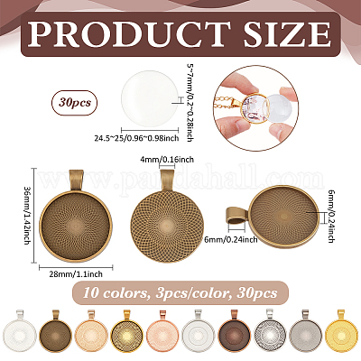 30шт 10 цвета сплава подвеска кабошон настройки FIND-PH0025-82-1