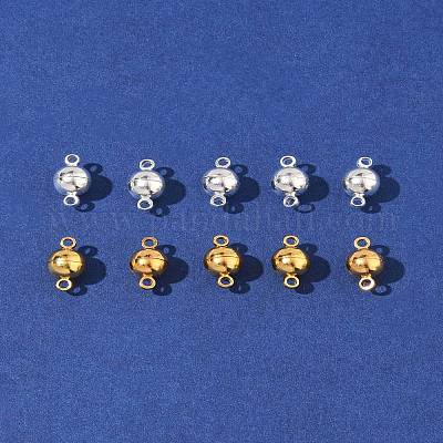 12 комплект 2-х цветных латунных магнитных застежек KK-FS0001-55A-1