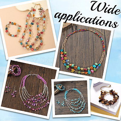 4 нити окрашенных натуральных пресноводных ракушек SHEL-BBC0001-14B-1