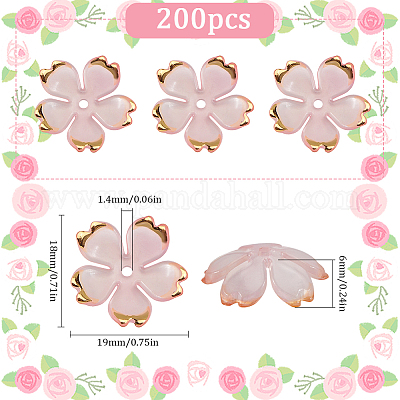 200 шт. акриловые колпачки для бусин OACR-SC0001-83C-1