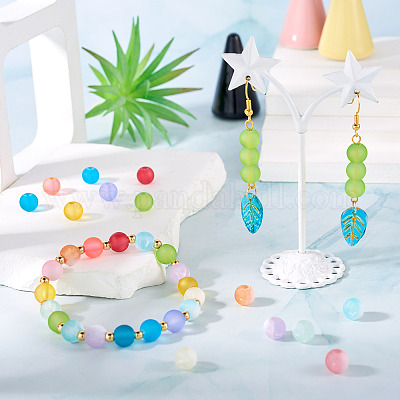 280шт 14 цвета прозрачные стеклянные бусины нити GLAA-TA0012-34-1