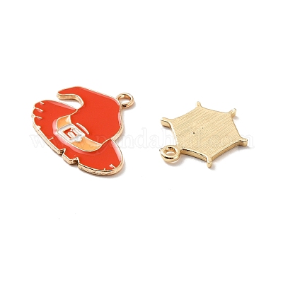 Подвески из сплава хэллоуина с эмалью ENAM-G200-05G-1