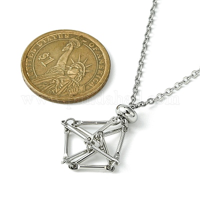 Мешочек для макраме из нержавеющей стали 304 NJEW-JN04468-01-1