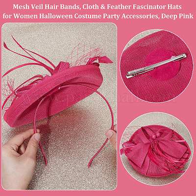 Сетчатые резинки для волос с вуалью OHAR-WH0011-63A-1