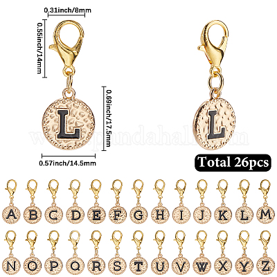 Подвесные маркеры петель с замком из сплава эмали HJEW-SC00140-1