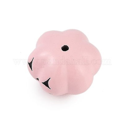 Тема Хэллоуина окрашенные распылением бусины из сплава PALLOY-D029-03E-RS-1