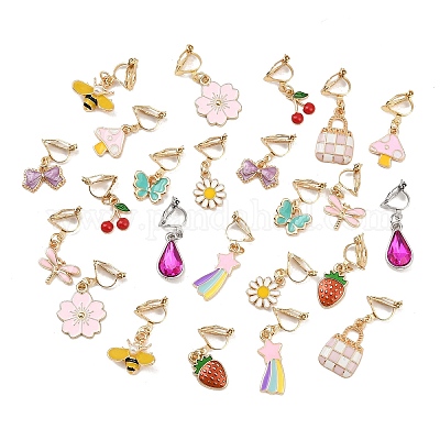 12 пара сережек-клипс из нержавеющей стали 304 EJEW-UN00015-1