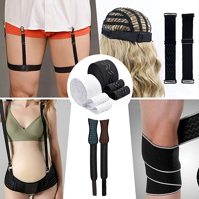 6 ярд 2-цветной плоской нескользящей полиэстеровой резинки&nbsp;OCOR-BC0005-75-1