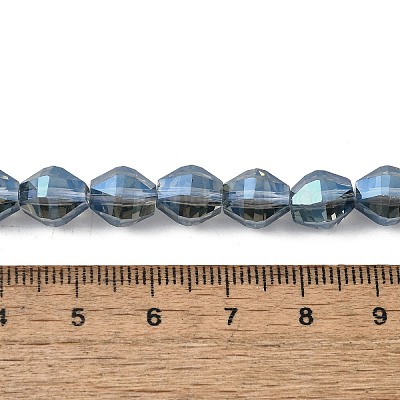 Стеклянные бусины с гальваническим покрытием  EGLA-L045-H-FR01-1