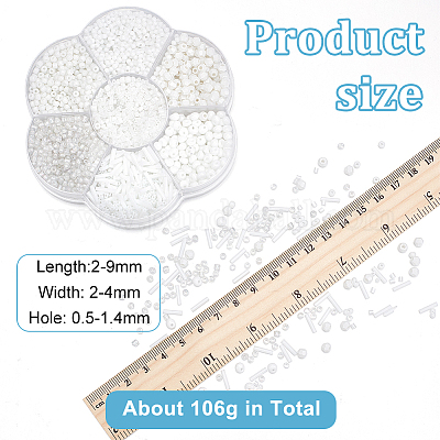 106 г набор из двух видов матовых непрозрачных стеклянных бусин SEED-GO0001-11A-1