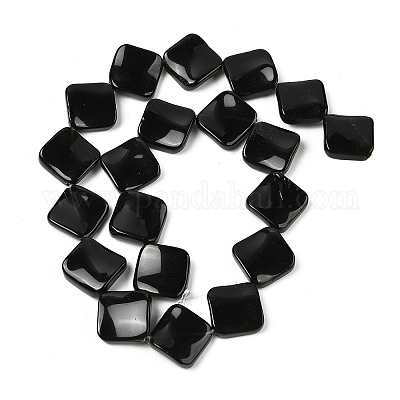 Натуральный черный камень бисер нитей G-L239-18-1