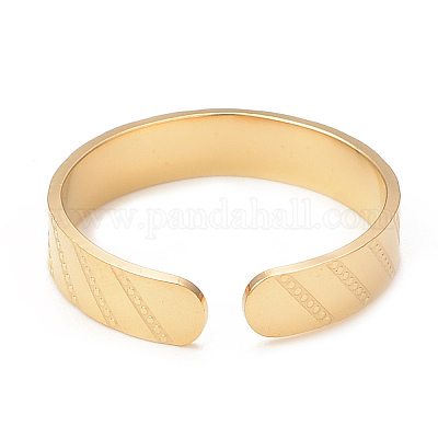 Кольцо-манжета с ромбом из нержавеющей стали 304 с ионным покрытием (IP) для женщин RJEW-I096-26G-1