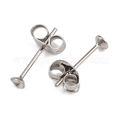 Фурнитура для сережек-гвоздиков из нержавеющей стали 304 STAS-D389-03A-P-1