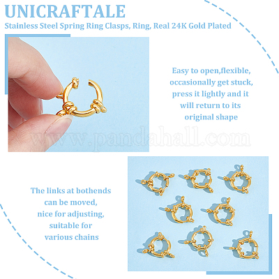 8 шт. пружинные кольцевые застежки из нержавеющей стали 304 STAS-UN0057-88-1