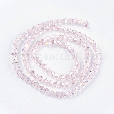 Стеклянные бусины с гальваническим покрытием  EGLA-Q118-6mm-B12-1