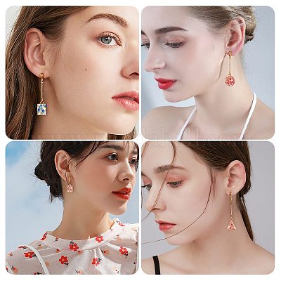 Наборы для изготовления сережек с драгоценными камнями своими руками DIY-SZ0008-72-1