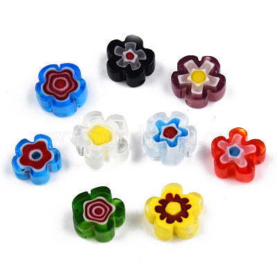 Ручной работы стеклянная бусина тысячецветник нитей LAMP-N029-017C-08-1